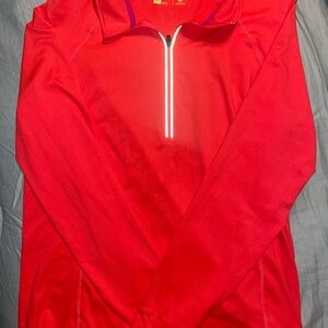 Salmon Colored Quarter-Zip Pullover